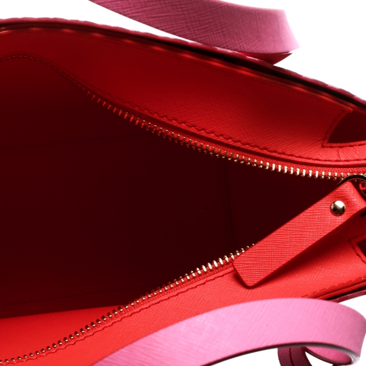Pre Owned Kate Spade Pink Leather Top Handle Bag