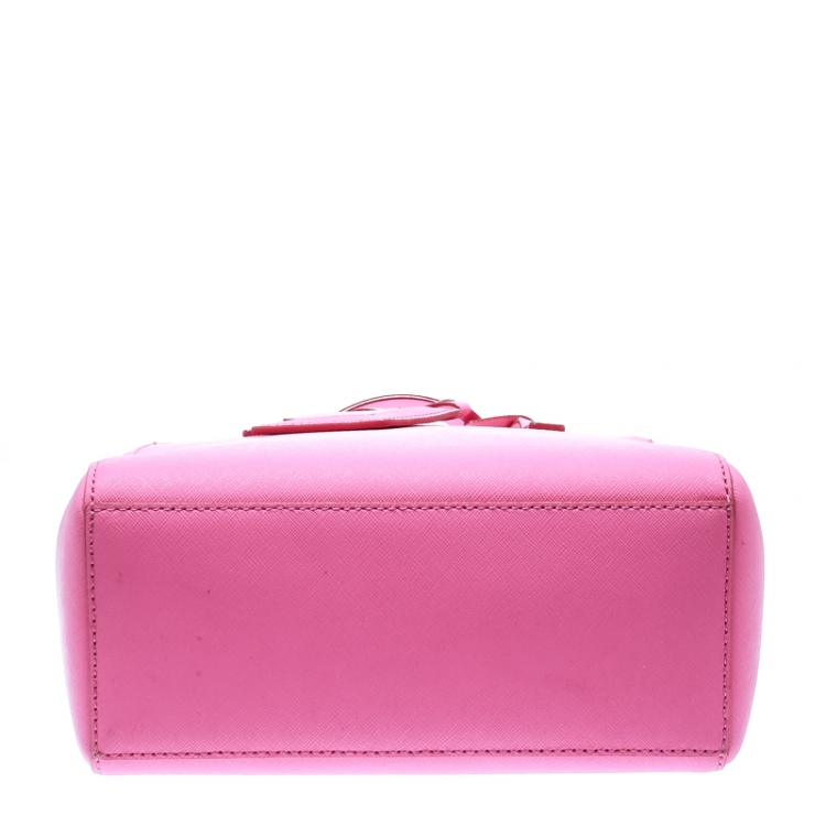 Pre Owned Kate Spade Pink Leather Top Handle Bag