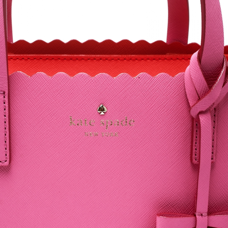 Pre Owned Kate Spade Pink Leather Top Handle Bag