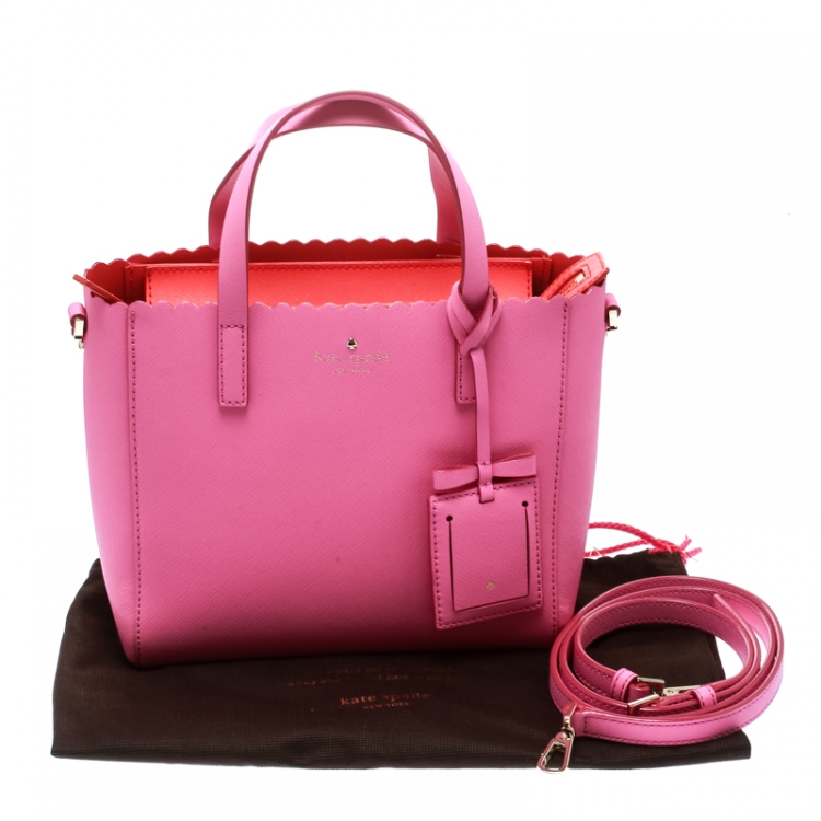 Pre Owned Kate Spade Pink Leather Top Handle Bag