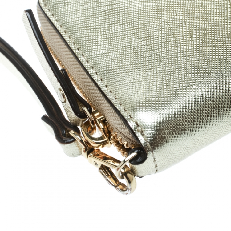 مملوكة مسبقًا  Kate Spade Gold Leather Cedar Street Zip Around Wallet