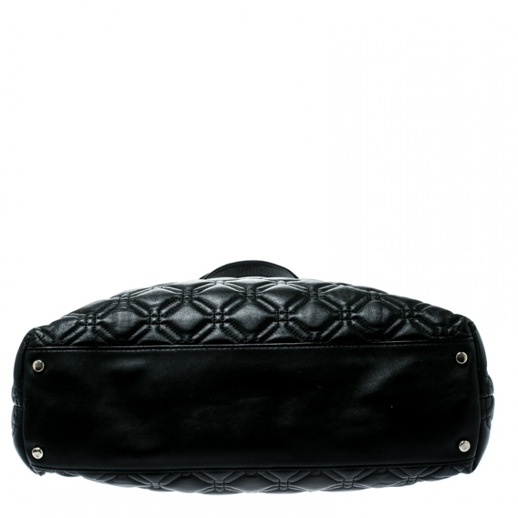 Pre Owned Kate Spade Black Quilted Leather Astor Court Elena Tote