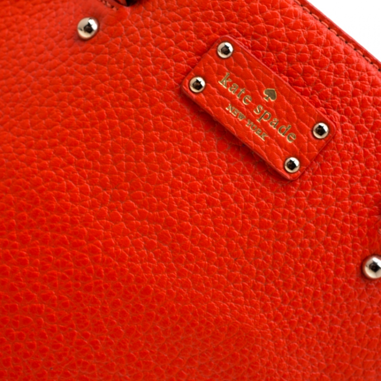 مملوكة مسبقًا Kate Spade Orange/Pink Leather Side Zip Tote