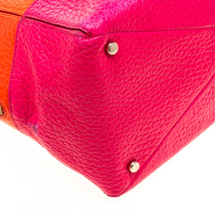 مملوكة مسبقًا Kate Spade Orange/Pink Leather Side Zip Tote