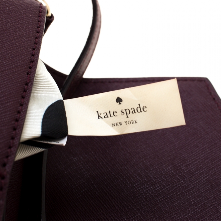 مملوكة مسبقًا Kate Spade Purple Leather Spencer Court Crossbody Bag