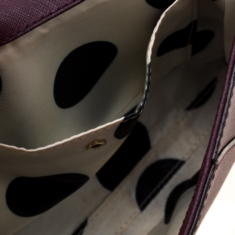 مملوكة مسبقًا Kate Spade Purple Leather Spencer Court Crossbody Bag