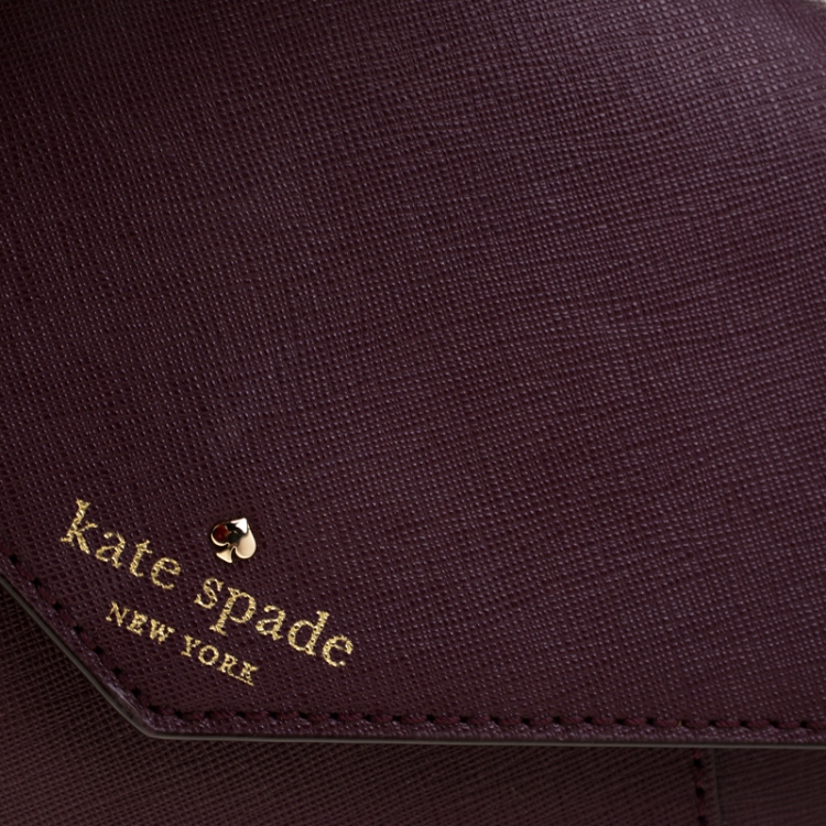 مملوكة مسبقًا Kate Spade Purple Leather Spencer Court Crossbody Bag