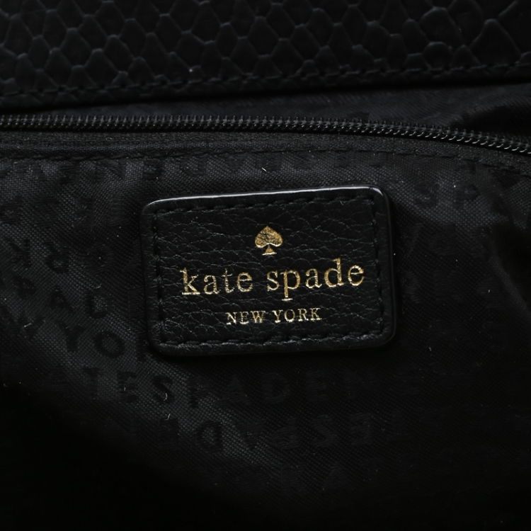 مملوكة مسبقًا Kate Spade Black Leather Frame Satchel 