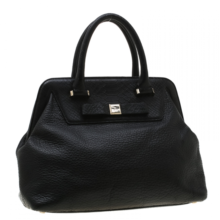 مملوكة مسبقًا Kate Spade Black Leather Frame Satchel 