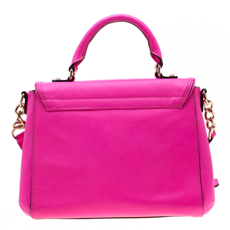 Pre Owned Kate Spade Pink Leather Irving Place Little Nadine Top Handle Bag
