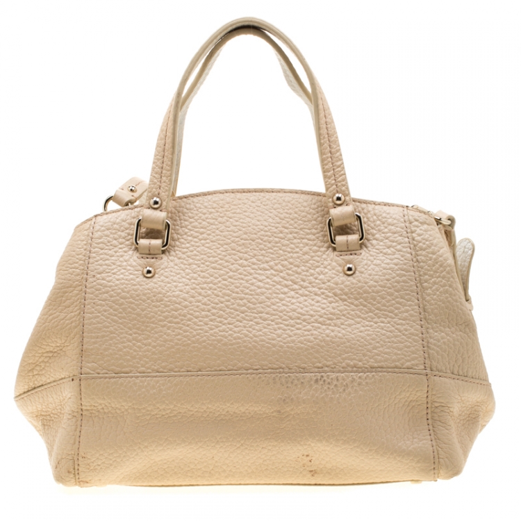 Pre Owned Kate Spade Beige Leather Satchel Bag