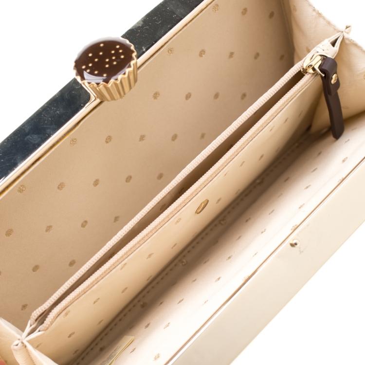 مملوكة مسبقًا Kate Spade  Acrylic Plastic Chocolate Clutch