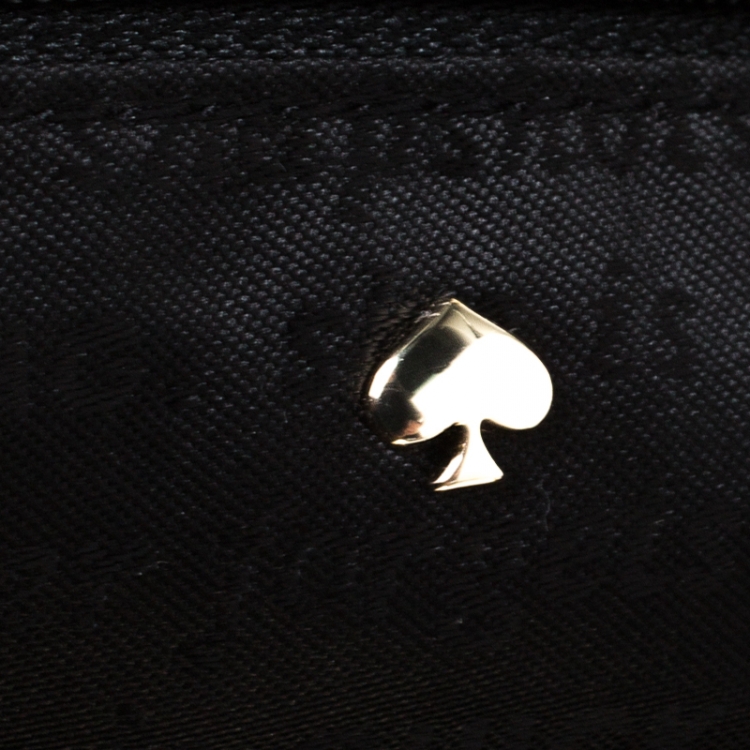 Pre Owned Kate Spade Black Suede and Leather On Pointe Swan Tote