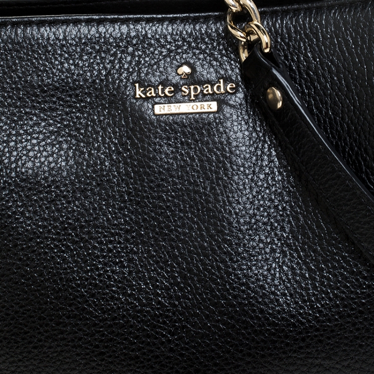 Pre Owned Kate Spade Black Leather Chain Shoulder Bag