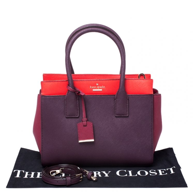 Pre Owned Kate Spade Tricolor Canvas Leather Cameron Street Candace Satchel