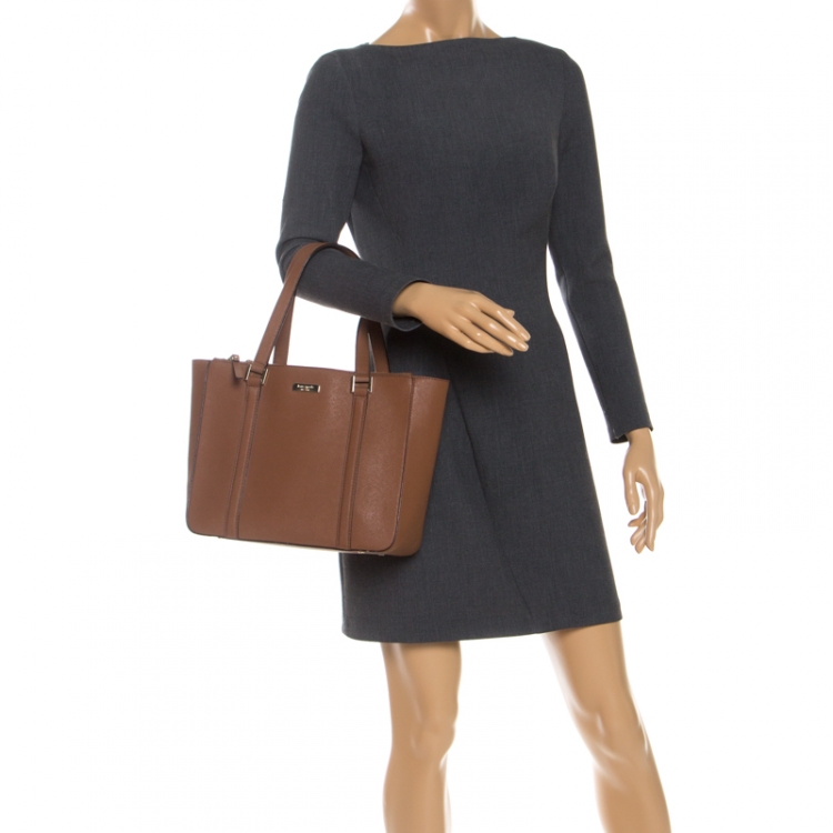 Pre Owned Kate Spade Brown Leather Newbury Lane Tote