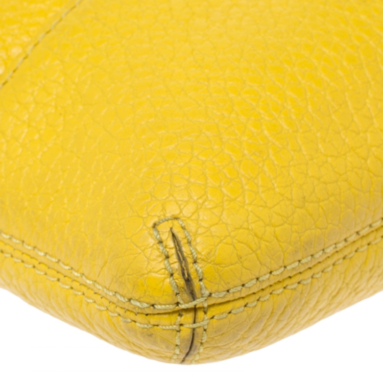 Pre Owned Kate Spade Yellow Leather Crossbody Bag