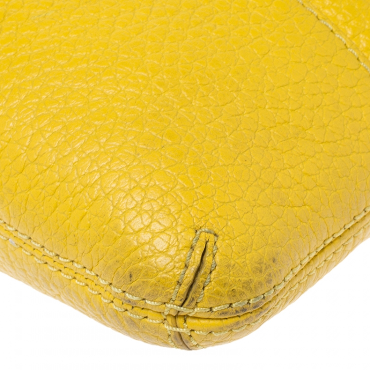 Pre Owned Kate Spade Yellow Leather Crossbody Bag