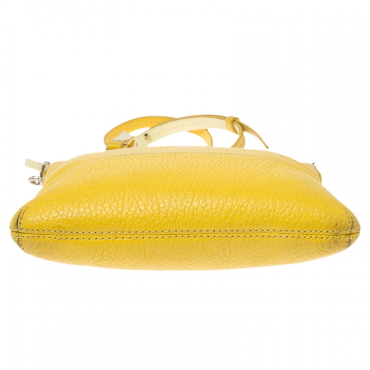 Pre Owned Kate Spade Yellow Leather Crossbody Bag