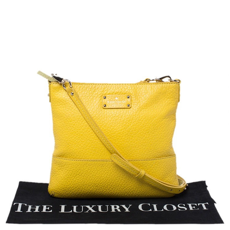 Pre Owned Kate Spade Yellow Leather Crossbody Bag