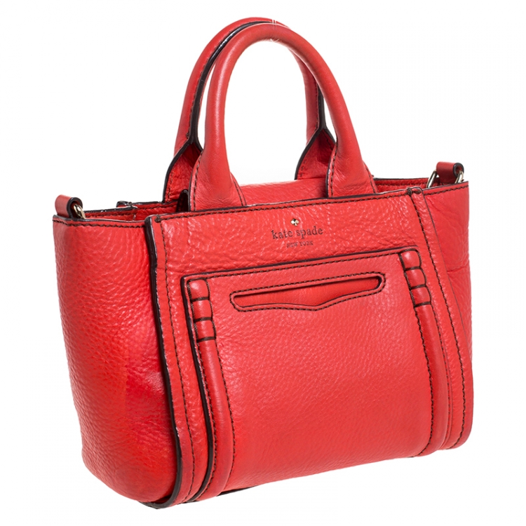 Pre Owned Kate Spade Red Leather Shoulder Bag