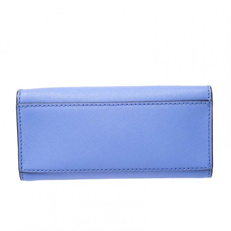 Pre Owned Kate Spade Blue Leather Mini Nora Top Handle Bag