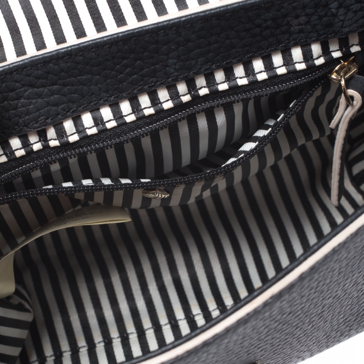 Pre Owned Kate Spade Black Leather Mini Nora Top Handle Bag