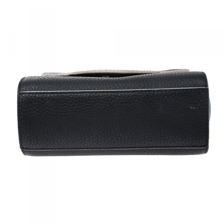 Pre Owned Kate Spade Black Leather Mini Nora Top Handle Bag