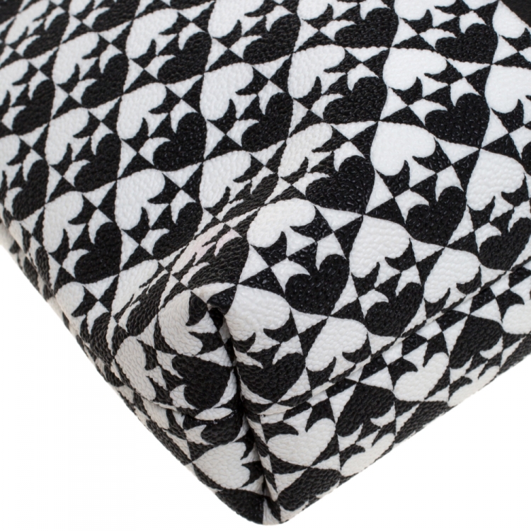 مملوكة مسبقًا Kate Spade Black/White Coated Canvas Crossbody Bag
