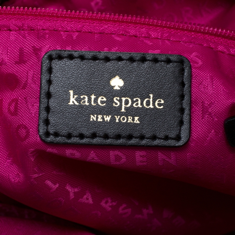 مملوكة مسبقًا Kate Spade Black/White Coated Canvas Crossbody Bag