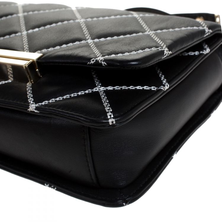 مملوكة مسبقًا Kate Spade Black Quilted Leather Make It Mine Shoulder Bag