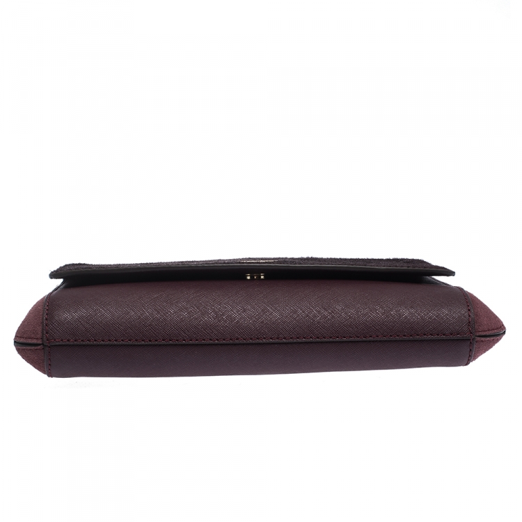 Pre Owned Kate Spade Plump Leather,Suede and Calfhair Laurel Way Greer Shoulder Bag