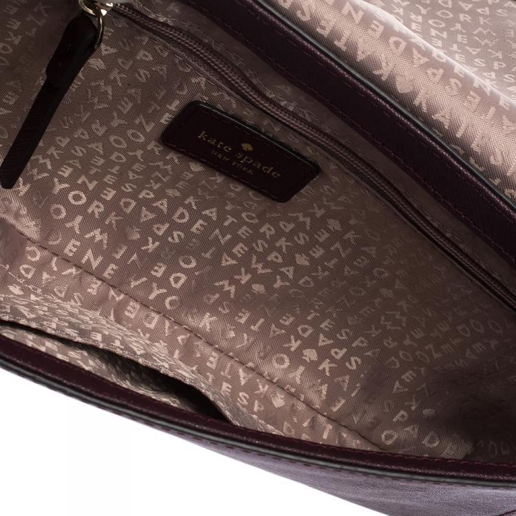Pre Owned Kate Spade Plump Leather,Suede and Calfhair Laurel Way Greer Shoulder Bag