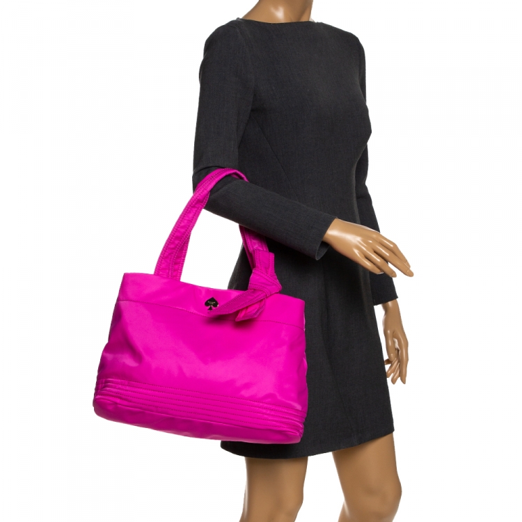 مملوكة مسبقًا Kate Spade Fuchsia Nylon Flatiron Hana Tote