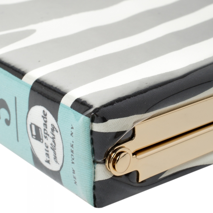 مملوكة مسبقًا Kate Spade Tri Color PVC and Canvas I Married Adventure Clutch