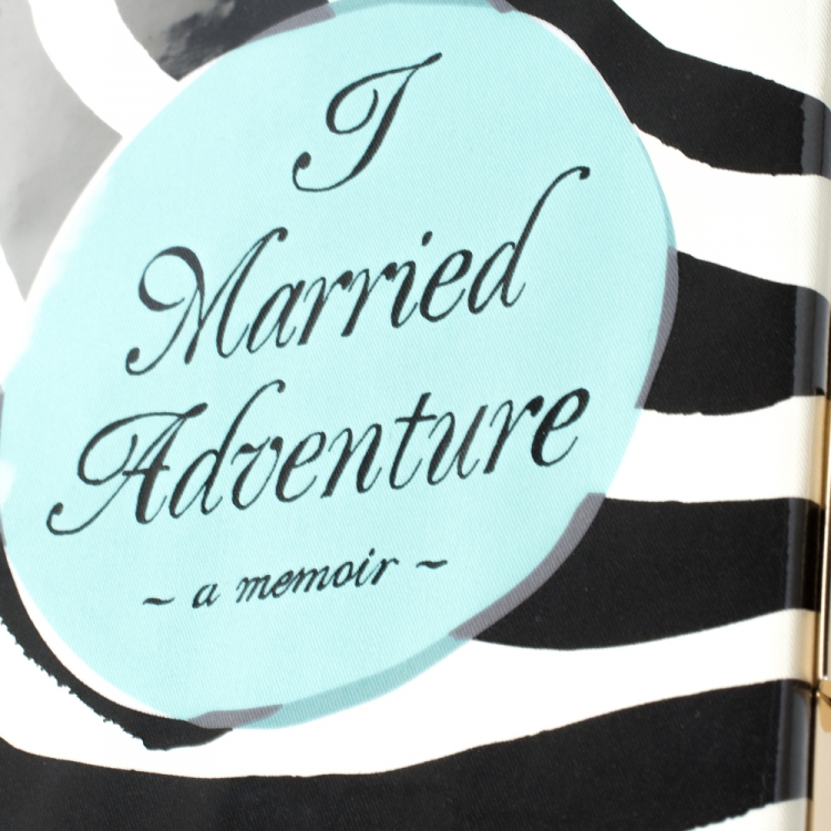 مملوكة مسبقًا Kate Spade Tri Color PVC and Canvas I Married Adventure Clutch