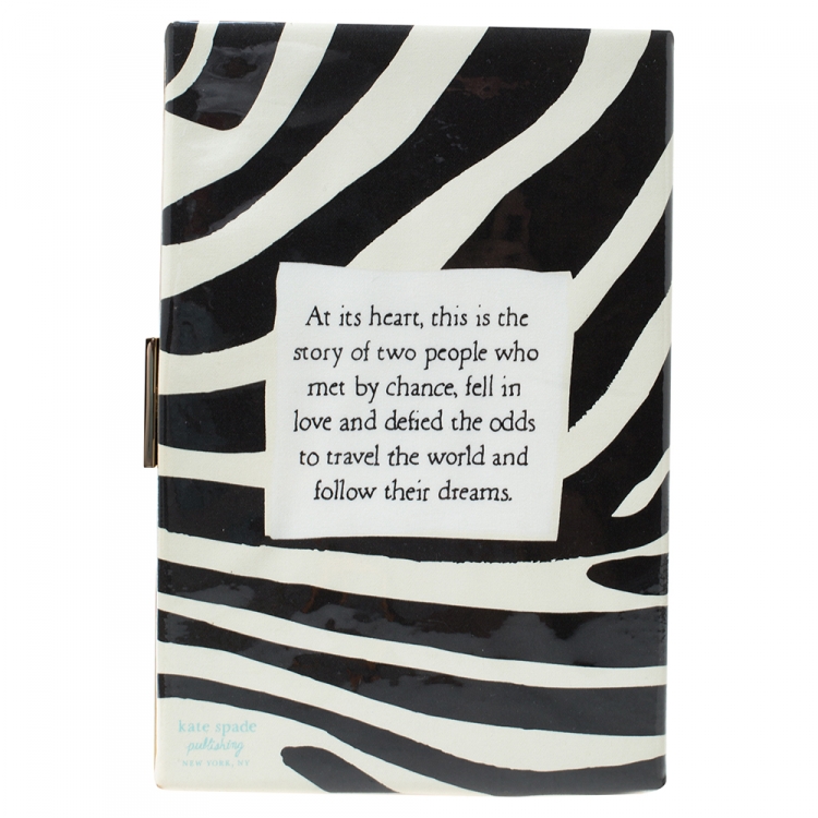 مملوكة مسبقًا Kate Spade Tri Color PVC and Canvas I Married Adventure Clutch