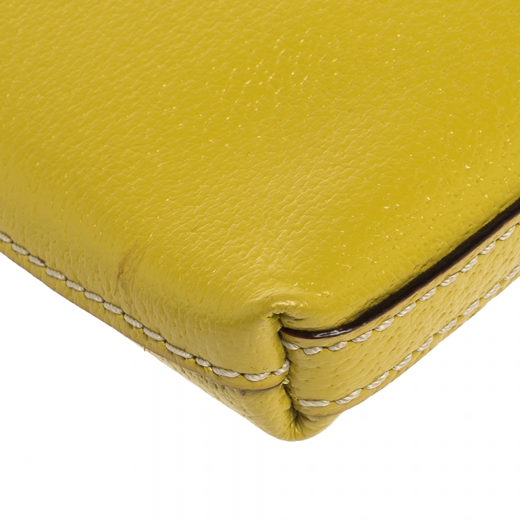 مملوكة مسبقًا Kate Spade Yellow Leather Wellesley Shoulder Bag