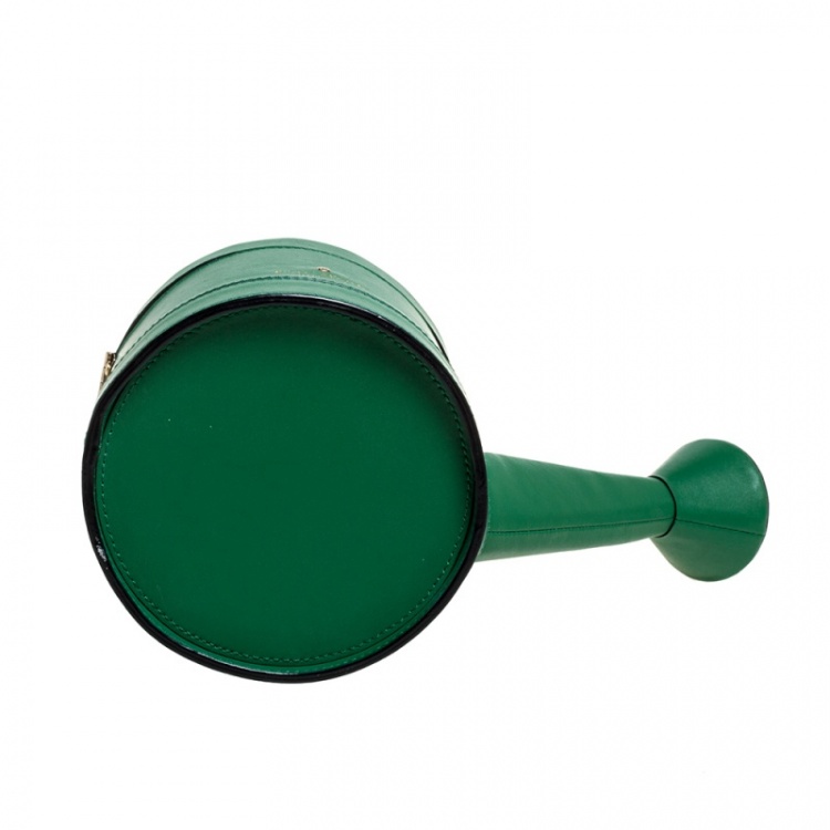 Pre Owned Kate Spade Green Leather Watering Can Bag