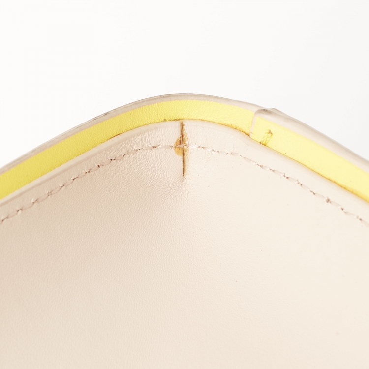 Pre Owned Kate Spade Light Beige/Yellow Leather Arbour Hill Kyra Tote