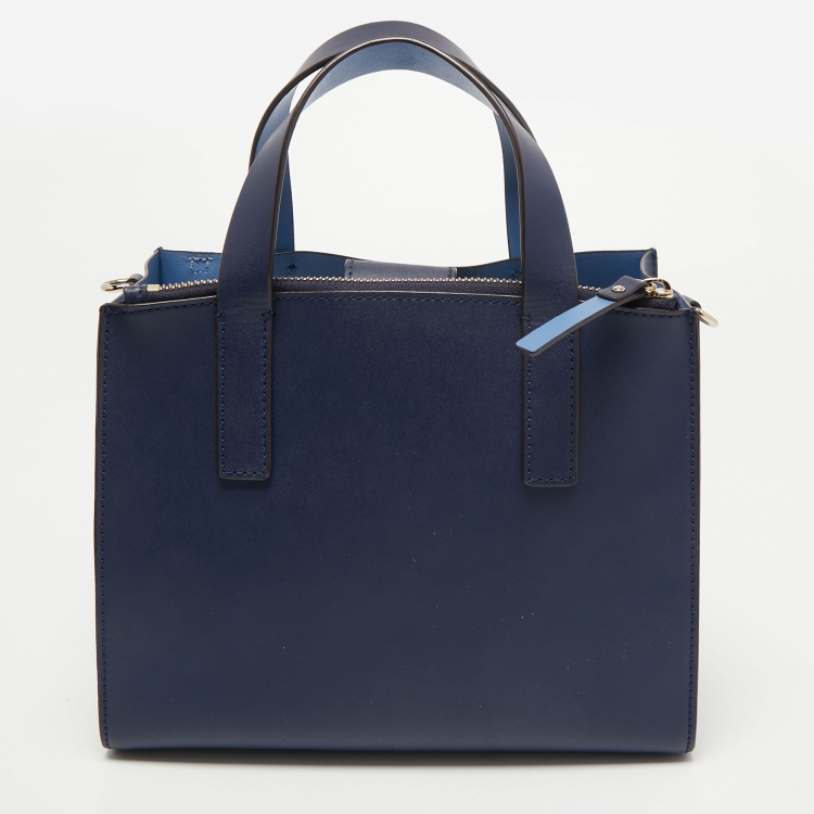 مملوكة مسبقًا Kate Spade Navy Blue Leather Anissa Putnam Drive Tote