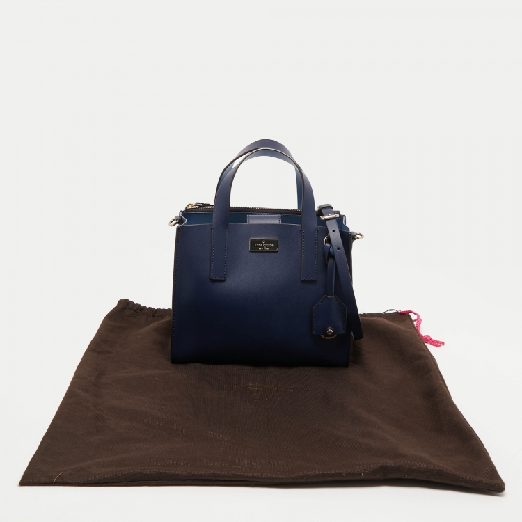 مملوكة مسبقًا Kate Spade Navy Blue Leather Anissa Putnam Drive Tote