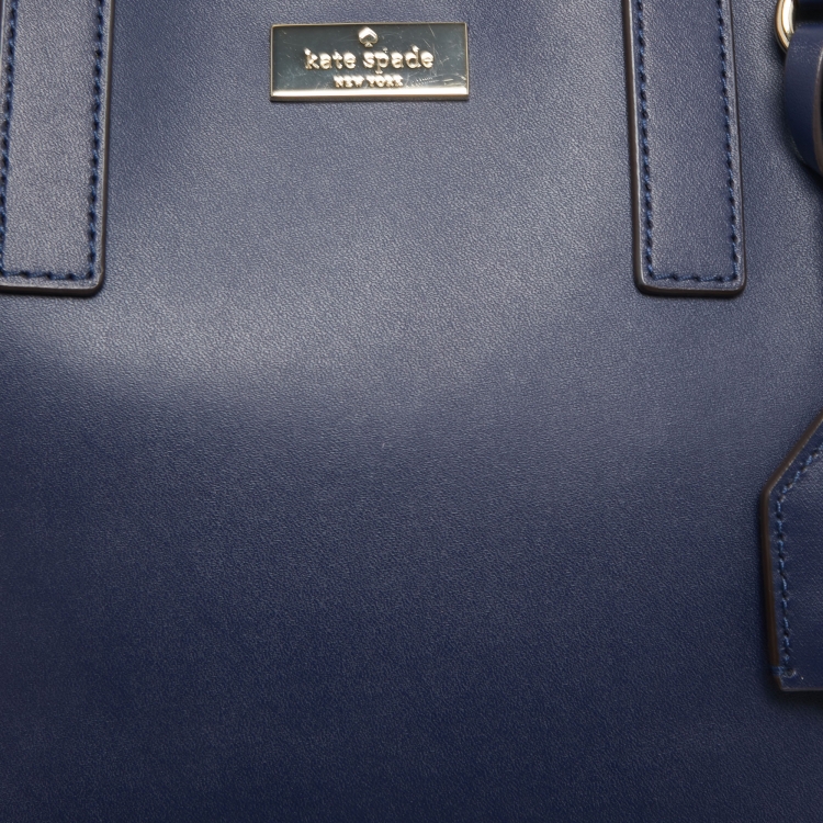 مملوكة مسبقًا Kate Spade Navy Blue Leather Anissa Putnam Drive Tote