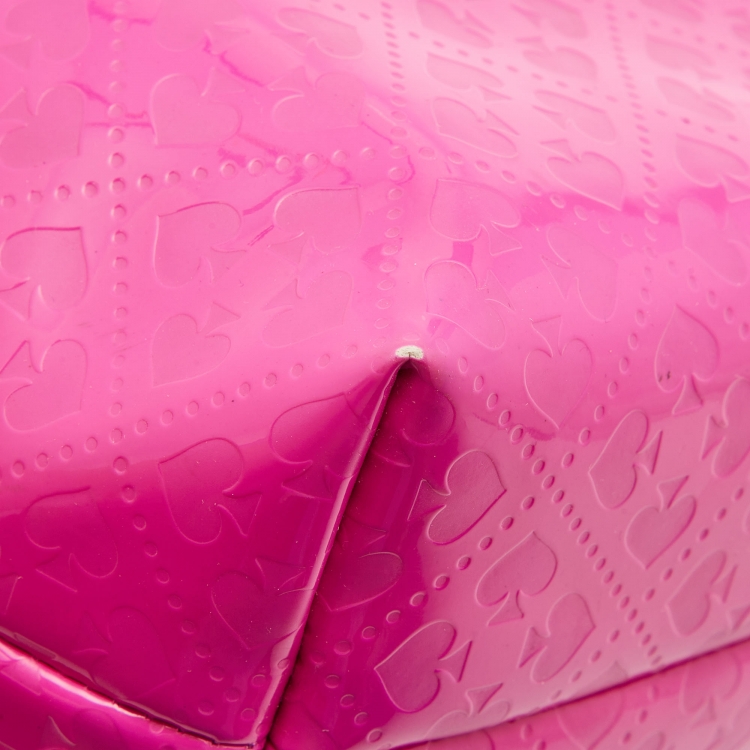 Pre Owned Kate Spade Pink Embossed Patent Leather Tote