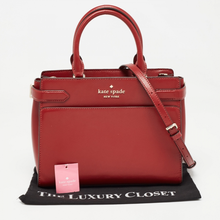 مملوكة مسبقًا Kate Spade Red Saffiano Leather Medium Staci Satchel