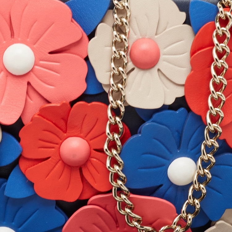 Pre Owned Kate Spade Multicolor Leather New York Daisy Lane Sima Chain Clutch