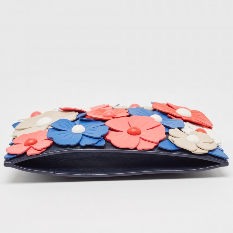 Pre Owned Kate Spade Multicolor Leather New York Daisy Lane Sima Chain Clutch