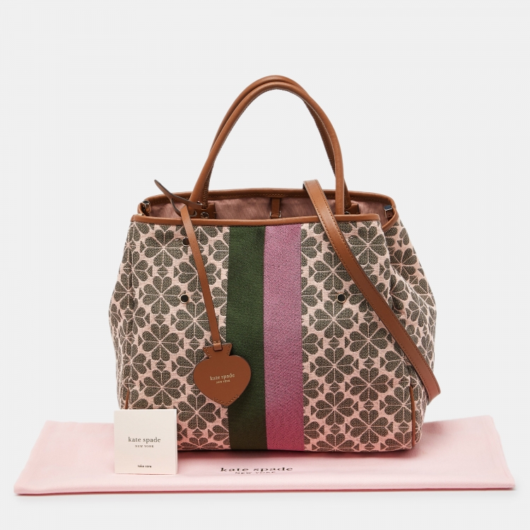 Pre Owned Kate Spade Multicolor Canvas and Leather Shopper Tote