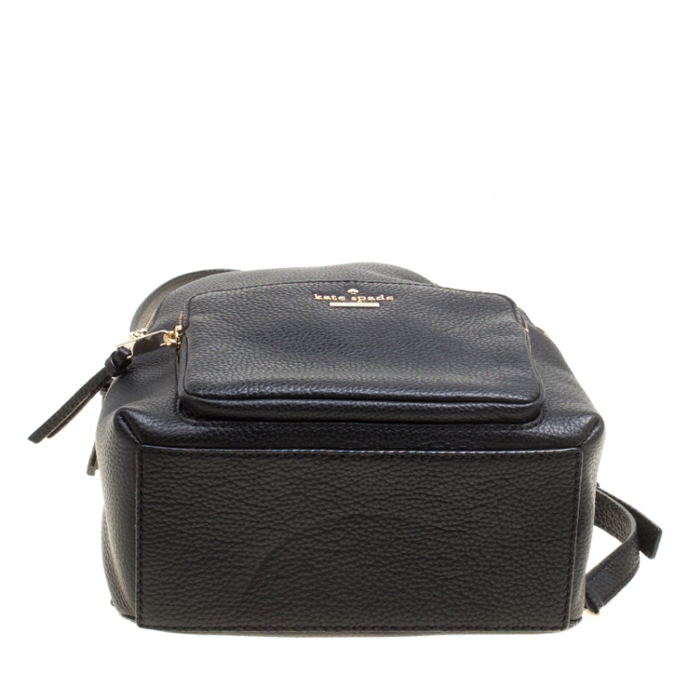 Pre Owned Kate Spade Black Leather Jackson Backpack
