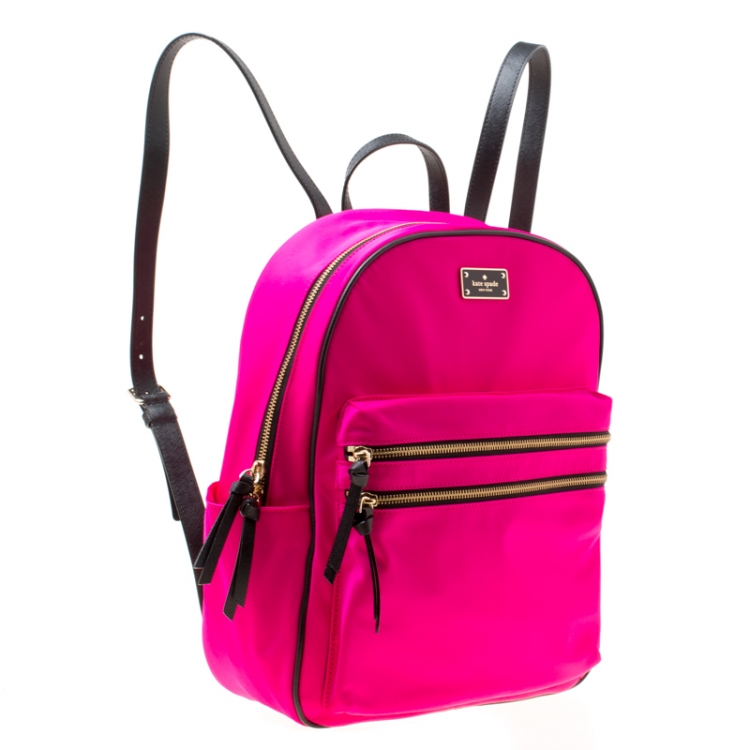 Pre Owned Kate Spade Pink Nylon Bradley Backpack